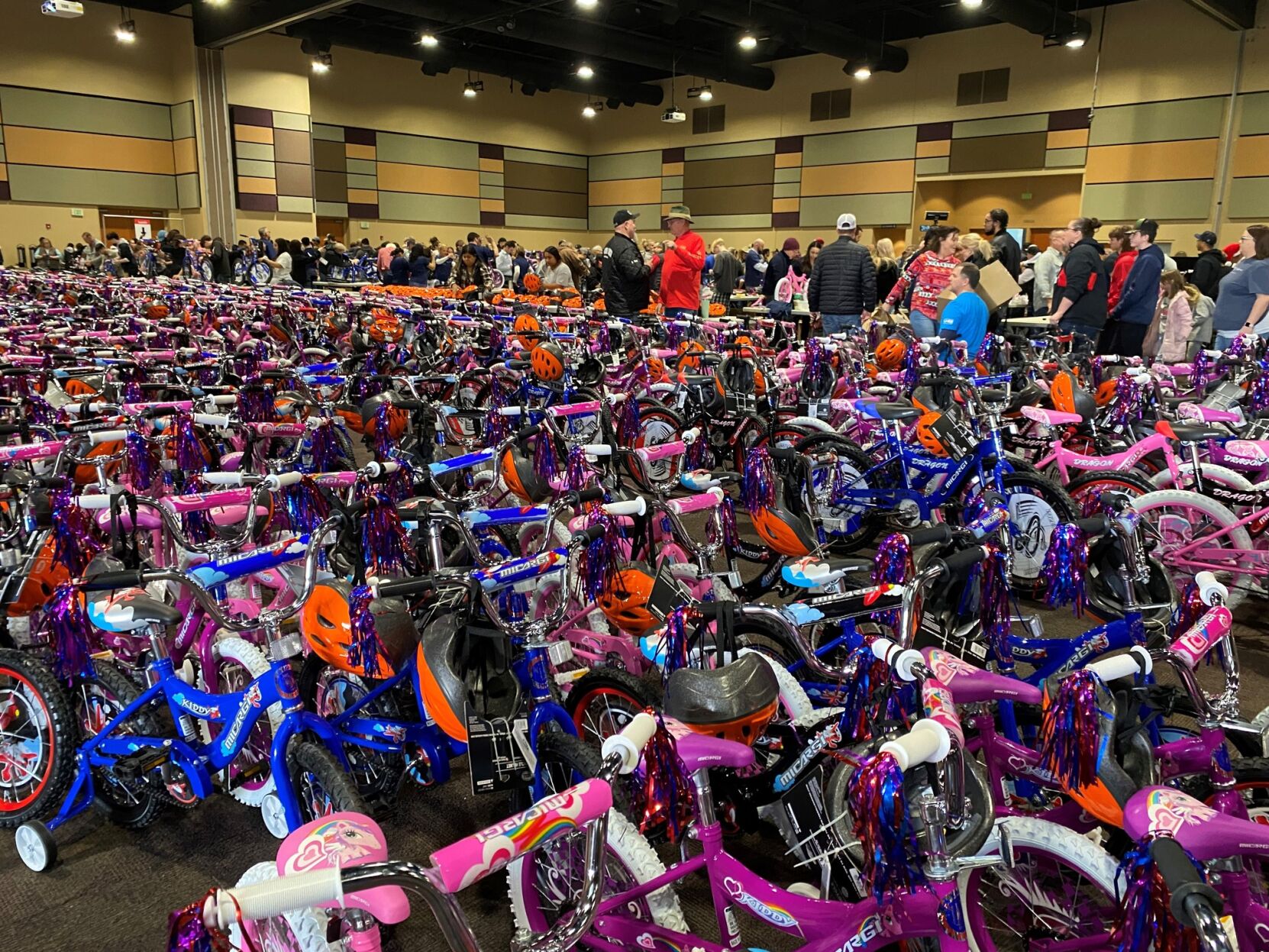 Volunteers build 1.5K bikes in four hours at Bike Build 2022